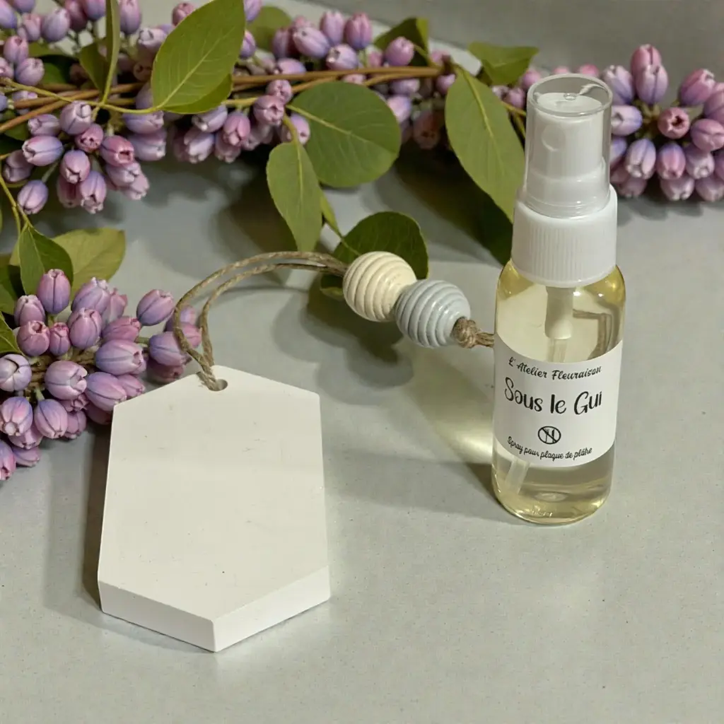 Spray "Sous le Gui" et Suspension en plâtre