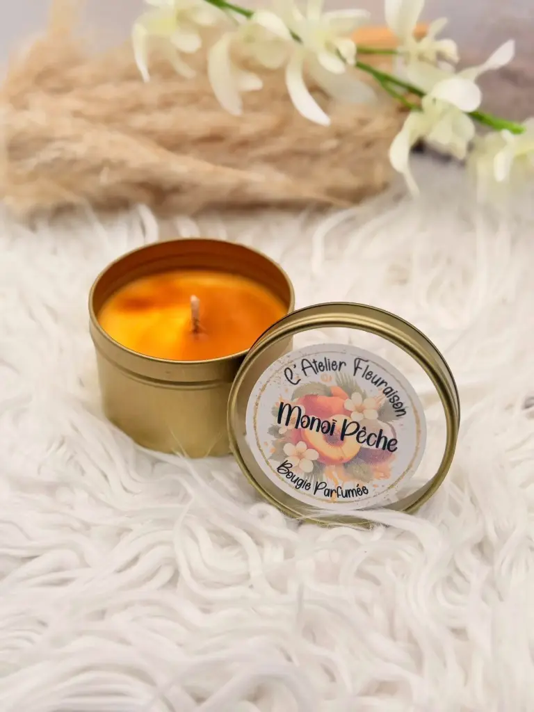 Petite Bougie "Monoï-Pêche"