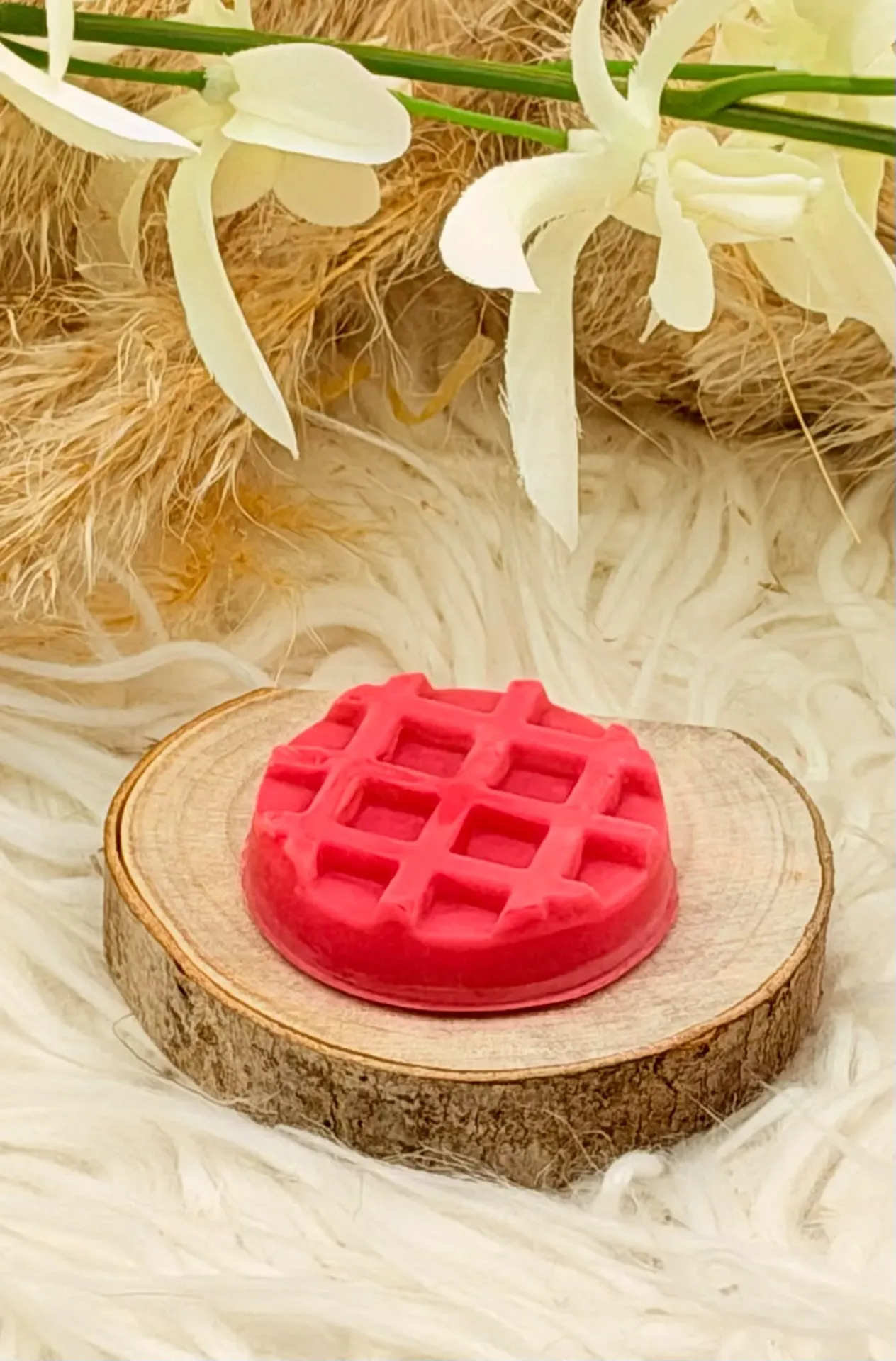 Fondant Gaufrette "Crème Glacée Cerise"