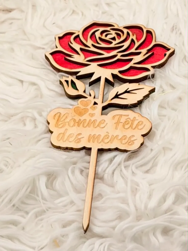 Rose "Joyeuse Fête des Mères"
