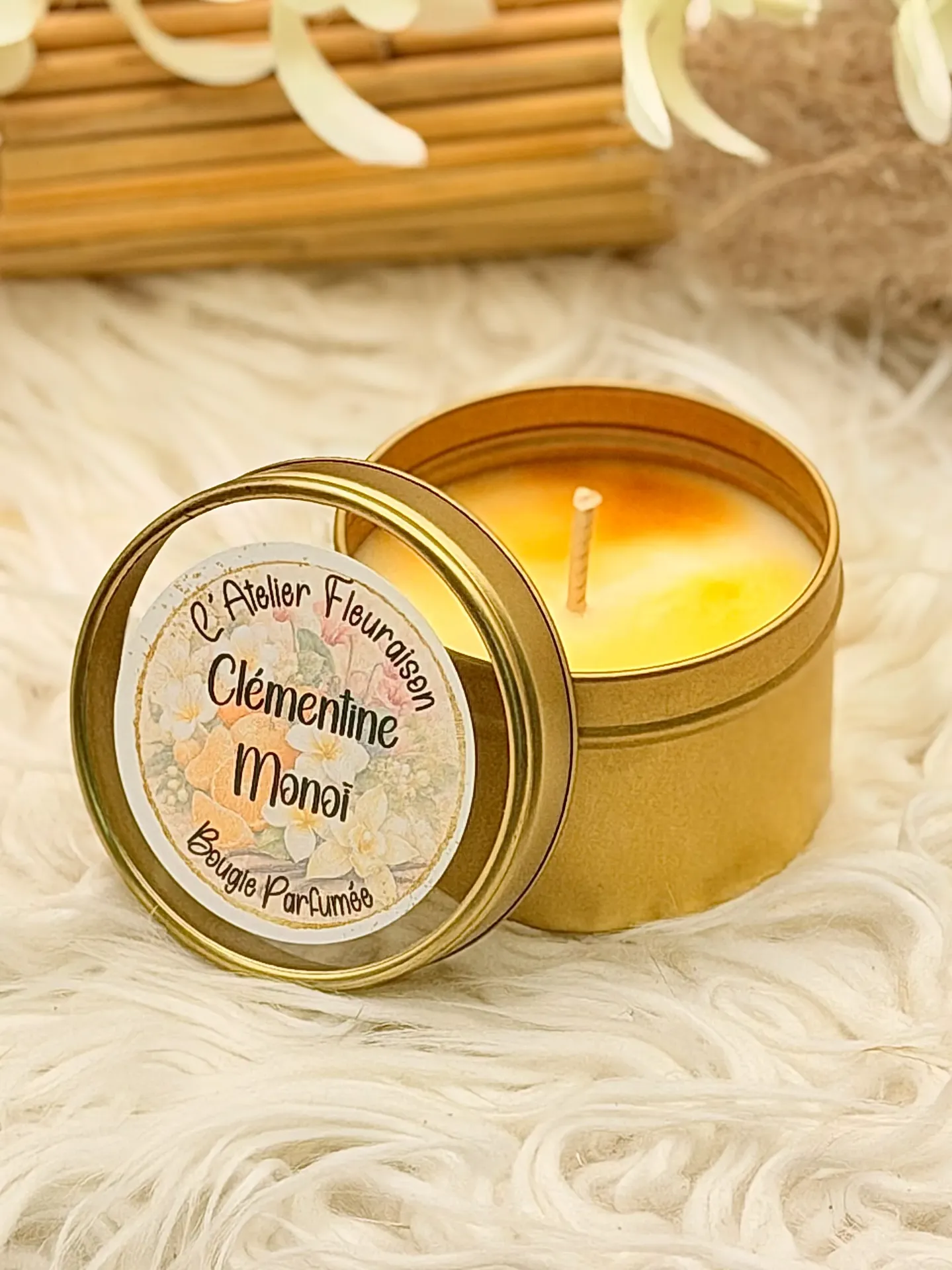 Petite Bougie "Clémentine-Monoï"