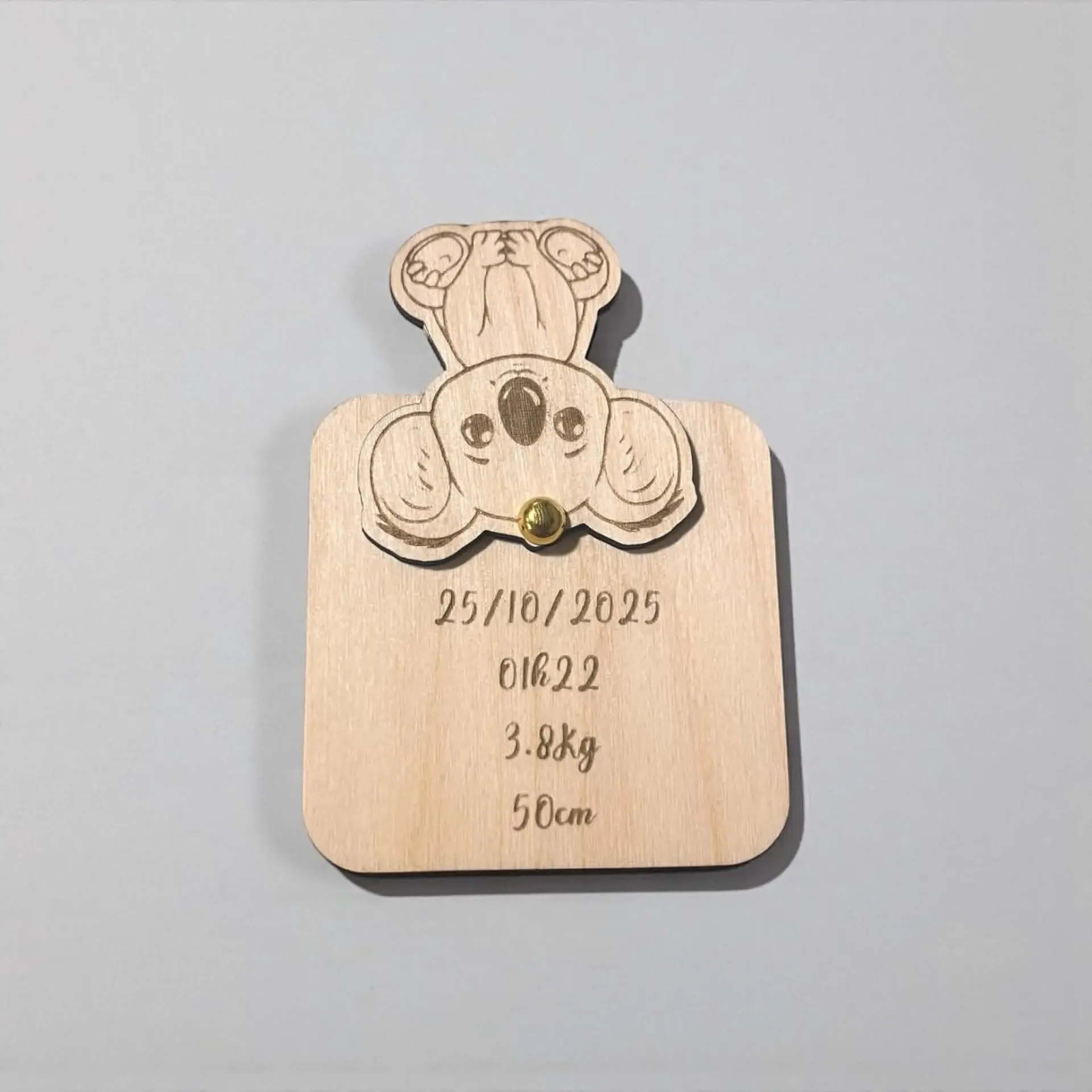 Plaque souvenir personnalisée en bois
