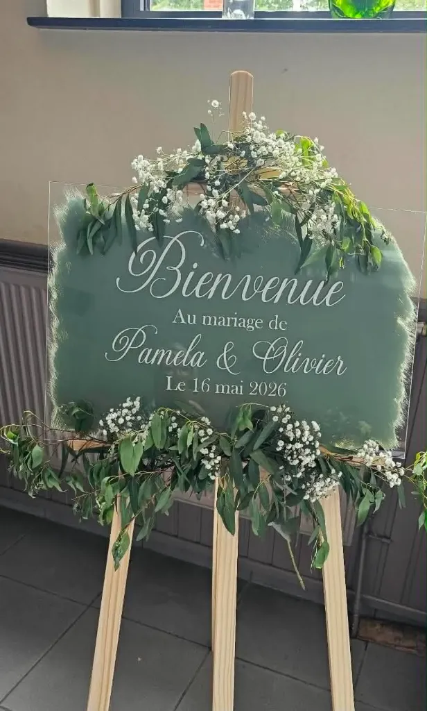 Panneau de bienvenue personnalisé en acrylique