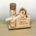 Petit Souvenir personnalisé en bois avec éprouvette