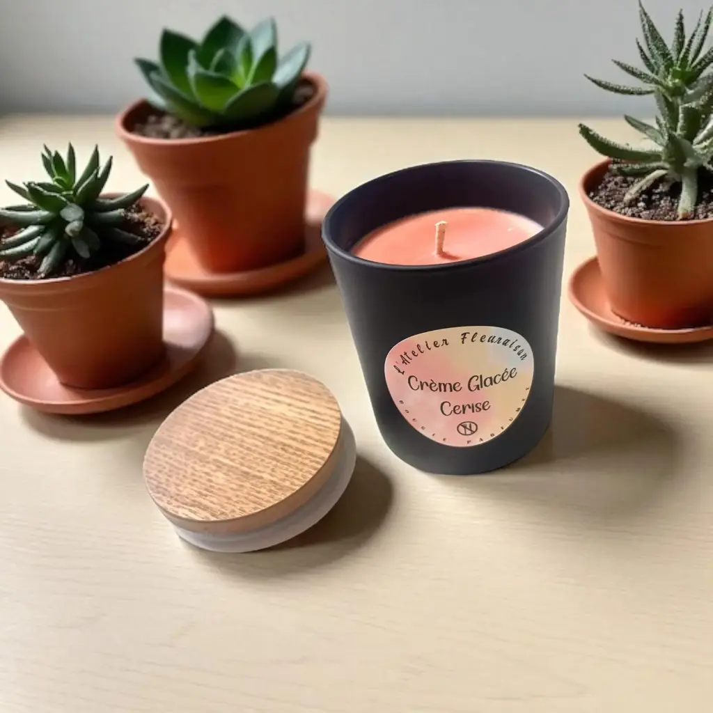 Bougie "Crème Glacée Cerise" 