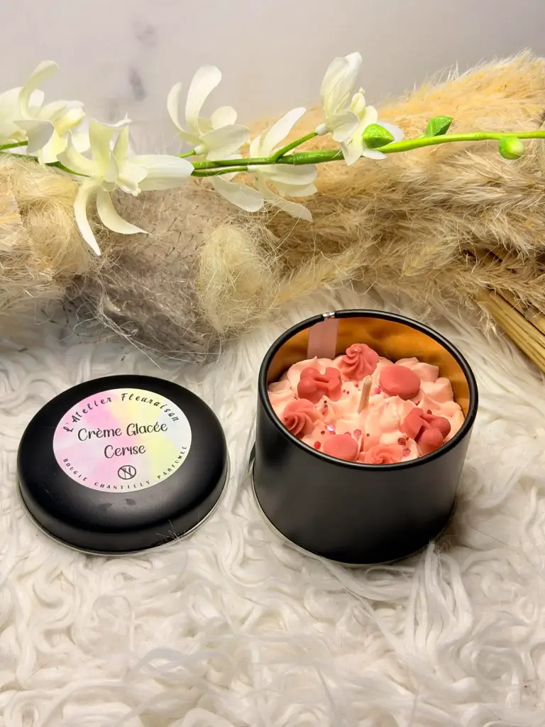 Bougie Chantilly "Crème Glacée Cerise"  