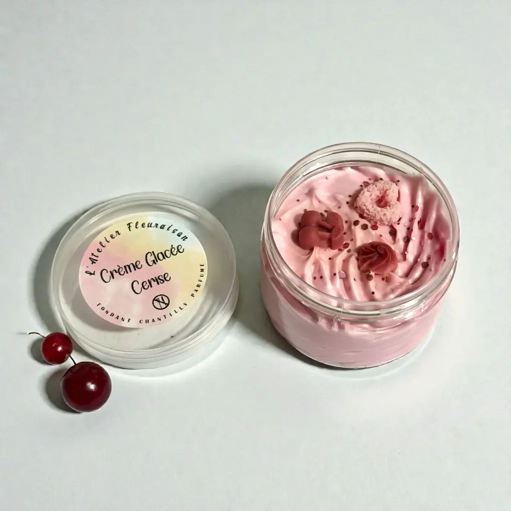 Fondant Chantilly "Crème Glacée Cerise"