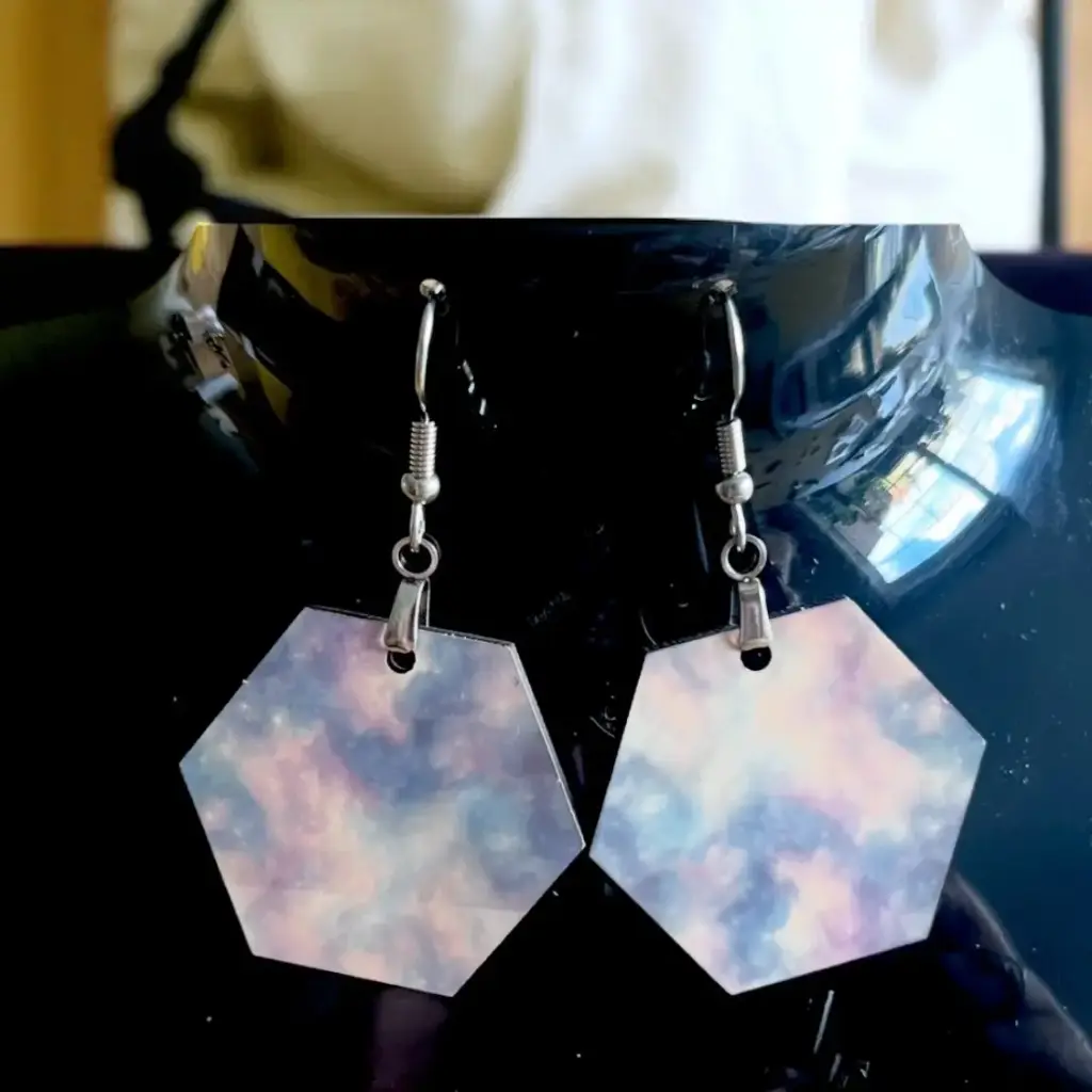 Boucles d'oreilles Hexagonales