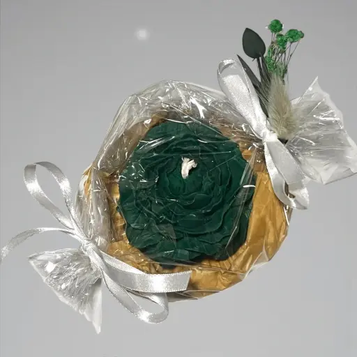 [BGPV-SLG] Bougie Pivoine "Sous le Gui" + coupelle de protection