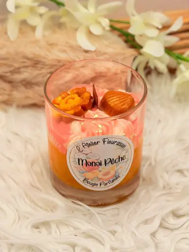 Bougie Parfumée"Monoï-Pêche"