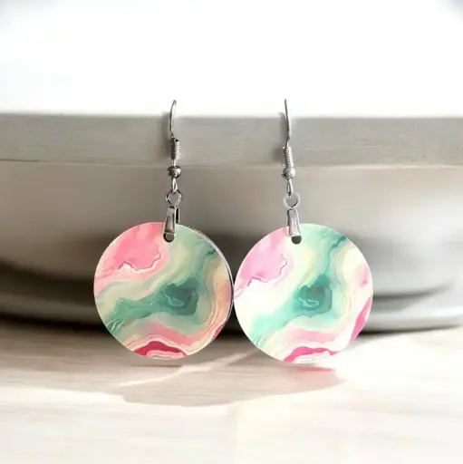 Boucles d'oreilles rondes