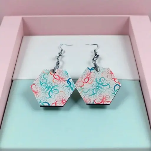 Boucles d'oreilles Hexagonales