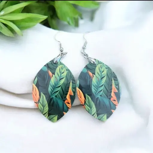 Boucles d'oreilles Foliforme